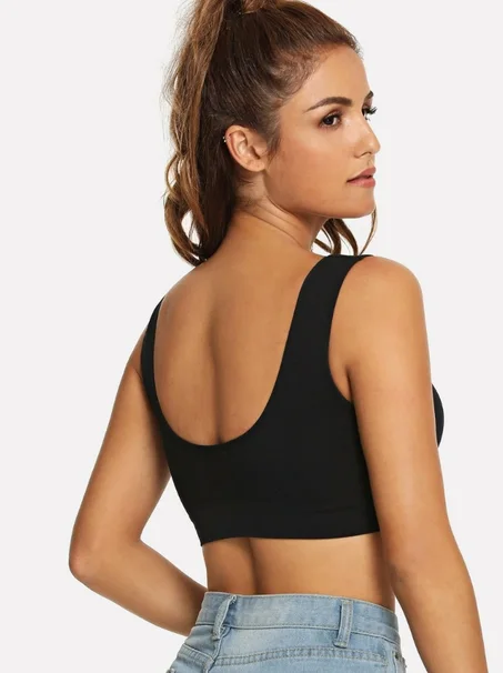 Brassière de sport unicolore