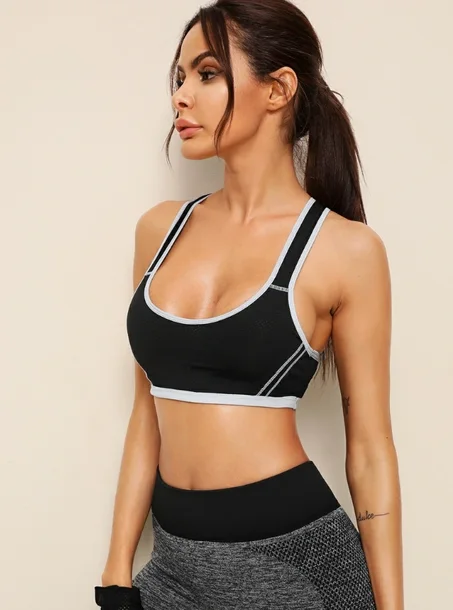 Brassière de sport avec bandes croisées au dos l Taille standard