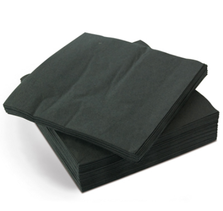 مجموعة ( 500) منديل سفرة أسود - طبقتين