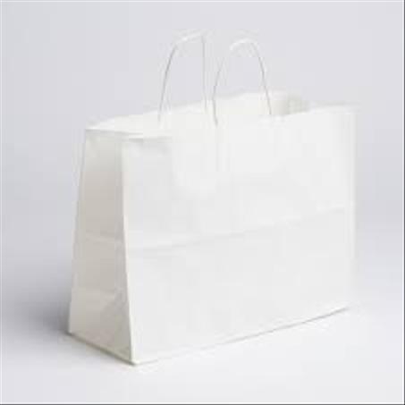 مجموعة (60) كيس ورق عريض ابيض