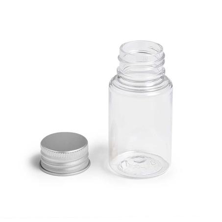 مجموعة (95) علبة بلاستيك بغطاء فضي وشكل دائري - 30مل