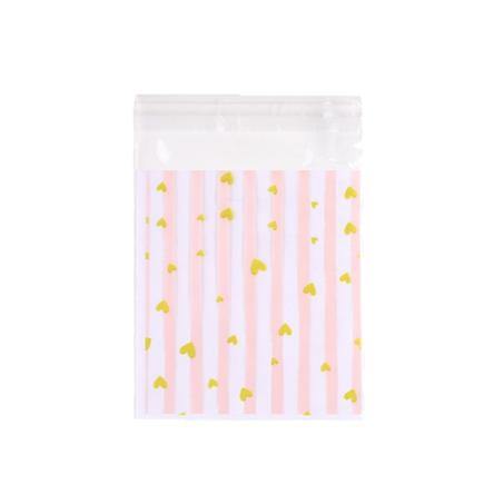 مجموعة(500) كيس شفاف ثلجي للكوكيز والحلويات - وردي شفاف