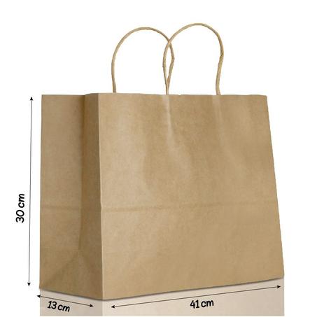 مجموعة (60) كيس ورق عريض بني