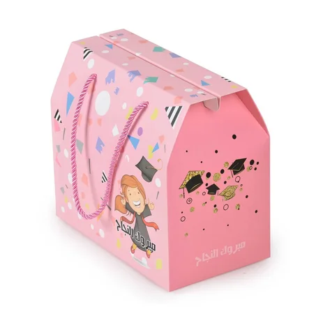 مجموعة (36) علب توزيعات تخرج مع حامل - بنات