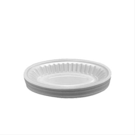 مجموعة (1000) صحن سلطة بلاستيك ابيض بيضاوي صغير