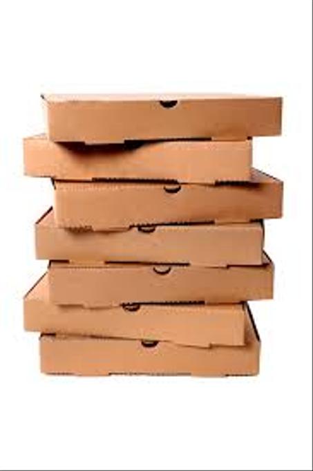 مجموعة (100) كرتون بني بيتزا او معجنات صغير