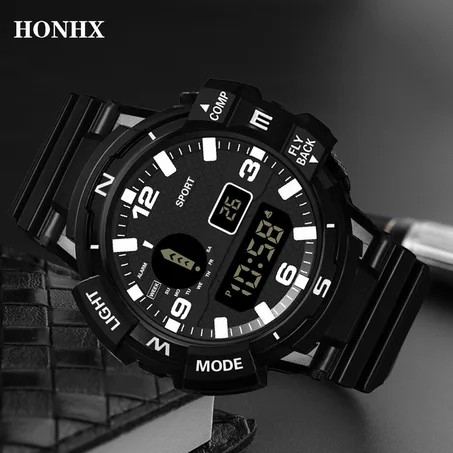 Luxury Men's Watch Electronic Multifunctional Sports Watch LED Digital Watch Date Outdoor Sports Electronic Watch