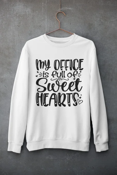 sweatshirt (My Office is full Sweet Hearts) by Not Yet