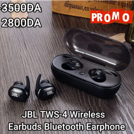 JBL TWS4 SANS FIL BLUETOOTH STÉRÉO POUR ANDROID IOS AVEC COMPARTIMENT DE CHARGEMENT