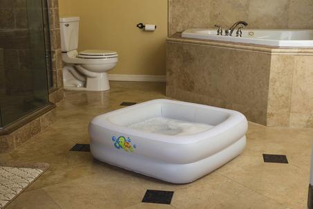 Bestway Piscine Gonflable Baignoire Carrée Pour Bébé Fluo 86 X 86 X 25 Cm-51116-Blanc