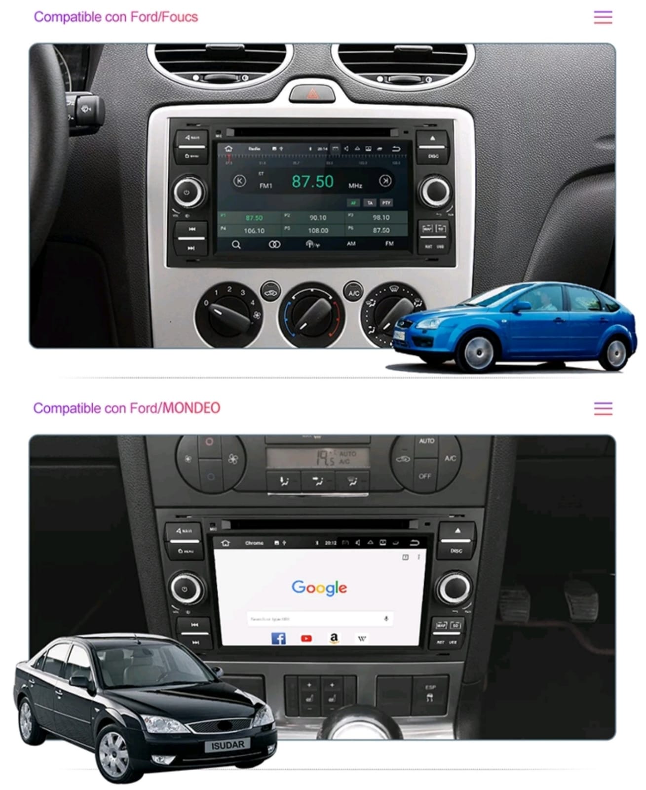 RADIO PANTALLA ANDROID para Ford/Mondeo/Focus/C-MAX