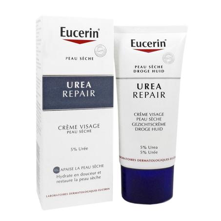 EUCERIN UREA REPAIR CREME VISAGE 5% UREE PEAUX SECHES 50ML