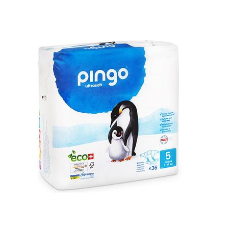 PINGO COUCHES ÉCOLOGIQUES JETABLES JUNIOR TAILLE 5 (11-25KG) 36 COUCHES