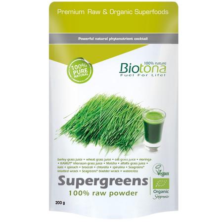 Biotona Superfood Supergreens raw powder Bio 200 g