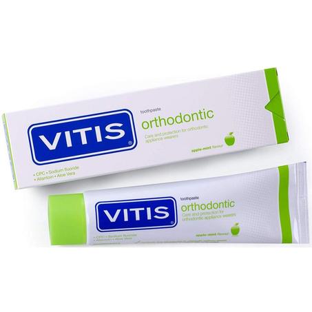 Vitis Orthodontic dentifrice pour les utilisateurs d'appareils dentaires fixes 100 ml