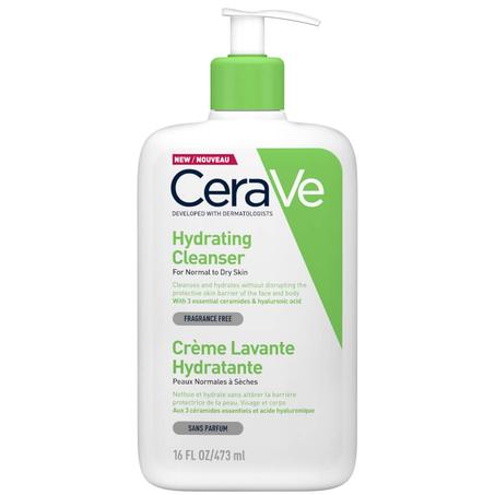 CREME LAVANTE HYDRATANTE VISAGE ET CORPS PEAUX NORMALES A SECHES 473ML CERAVE