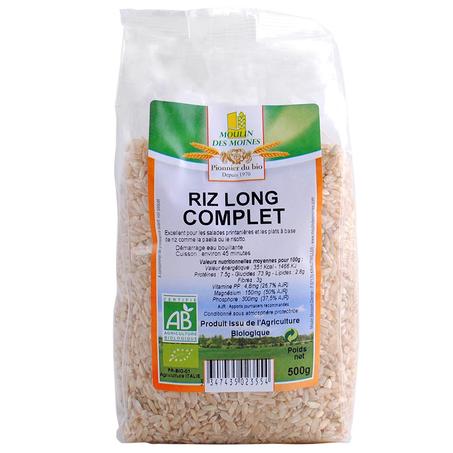 MOULIN DES MOINES RIZ LONG COMPLET 500 G