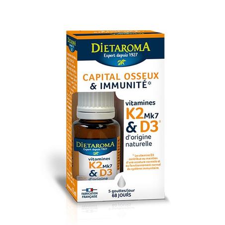 VITAMINES K2 MK7 + VITAMINES D3 GOUTTES DIETAROMA