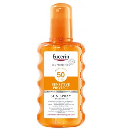 EUCERIN SUN PROTECTION SENSITIVE PROTECT SUN SPRAY TRANSPARENT SPF50 200 ML