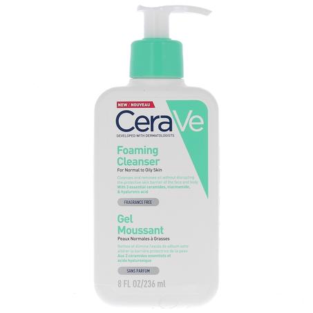 GEL MOUSSANT VISAGE ET COU PEAUX NORMALES A GRASSES 236ML CERAVE
