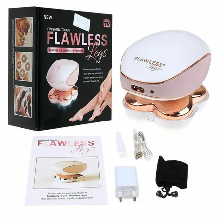 Share آلة نزع الشعر الالكترونية flawless legs ذات الرؤوس الأربع لساقين ناعمتين مثل الحرير، تقلّل من نسبة نمو الشعر حتى 3 مرات أقل !