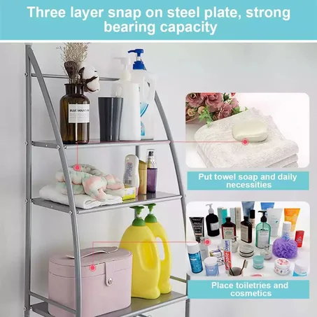 Etagere metal pour wc