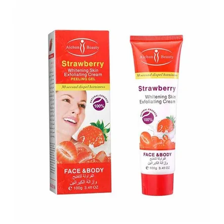 Strawberry Whitening Skin Exfoliating Cream And Peeling Gel 100 G