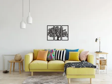 ديكور جداري مصنوع من MDF على شكل شجرة