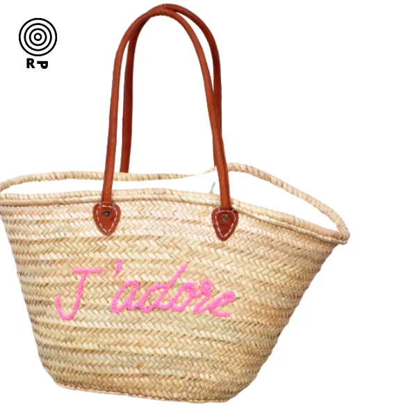 personalised straw basket