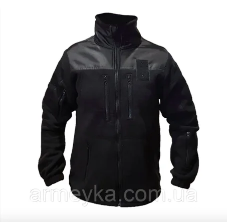 ТАКТИЧЕСКАЯ ФЛИСОВАЯ КОФТА, ЧЕРНАЯ