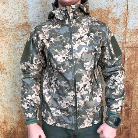 Тактическая куртка soft shell пиксель зсу