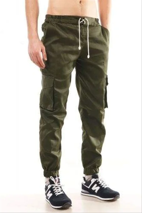 Штани Молодежные Под Резинку На Манжетах (Цвет олива)