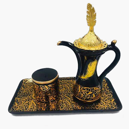 مبخرة العود والبخور بطبق مستطيل