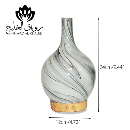 المبخرة الكهربائية الزجاجية المضيئة