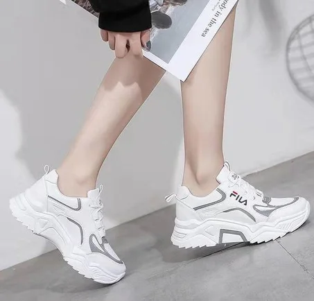 Fila Glow In Dark Teen Adult New Fashion Heightened Elevator 5cm Sport Casual Outing