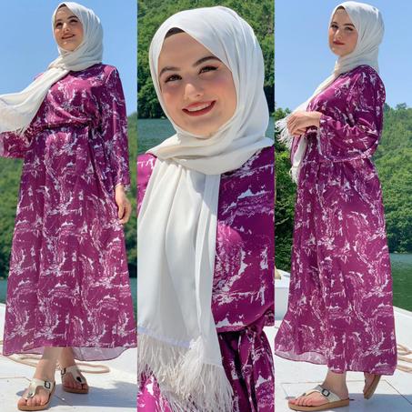 فستان بنمط رخامي -- Robe à motif marbre