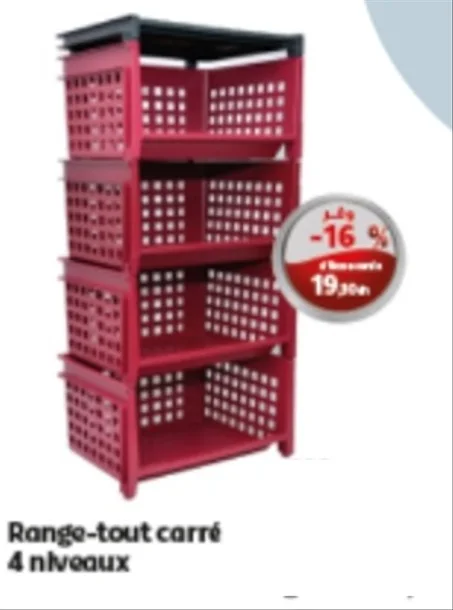 Rangement en plastique