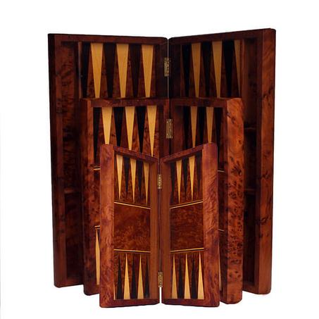 BACKGAMMON BOARD  in Thuya Root and  Lemon Tree