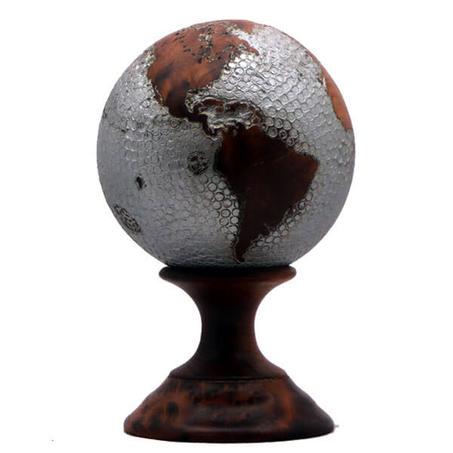 4.8" GLOBE 1001 holes SILVER  in Thuya Root