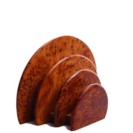 3 Section Desk Letter Holder in Thuya Root