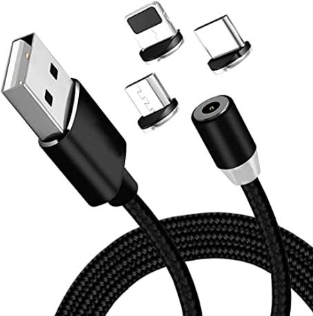 Black magnetic cable charge