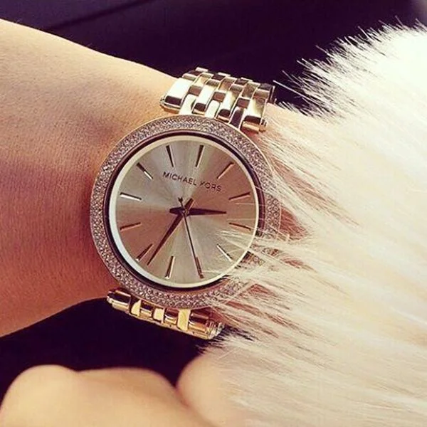 Michael Kors Gold-Tone Glitz Darci Watch