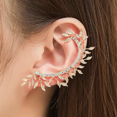 No Piercing Crystal Rhinestone Ear Cuff Wrap Stud Clip Earrings For Women Girl Trendy Earrings