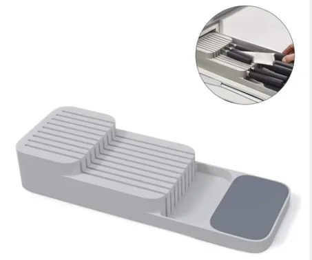Organisateur de couteaux à 2 niveaux | Design Compact pour gagner de l'espace tiroir de cuisine, plateau de rangement pour couverts et Cutter