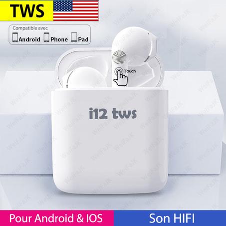Écouteurs sans Fil Bluetooth 5.0 avec réduction de Bruit, écouteurs Sportifs avec IPX5 écouteurs stéréo étanches dans l'oreille Intégré HD Mic Casques Compatible avec Samsung/Huawei/iphone