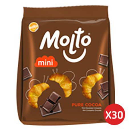 ميني كرواسون مولتو بالشكولاتة وكريمة البندق 35جم*30عبوة