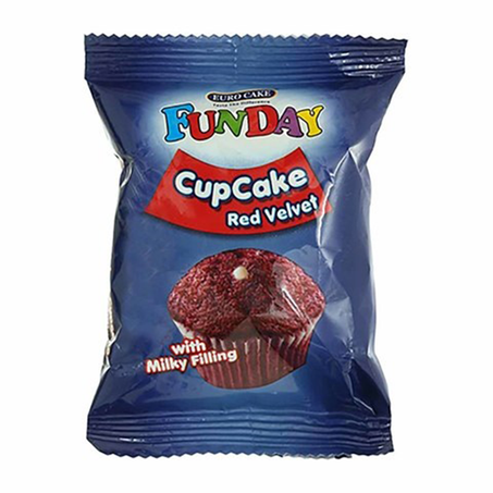 كب كيك فن داي ريدفلفيت وكريمة الحليب 32جم