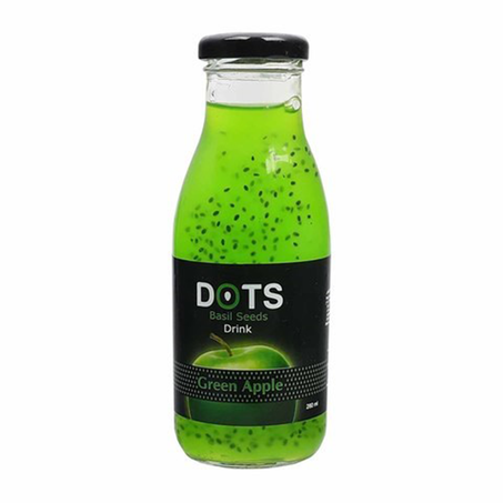 دوتس مشروب بذور الريحان نكهة التفاح الأخضر 280مل