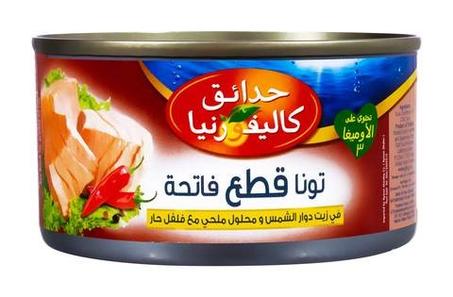 حدائق كاليفورنيا تونة قطع حارة 185جم