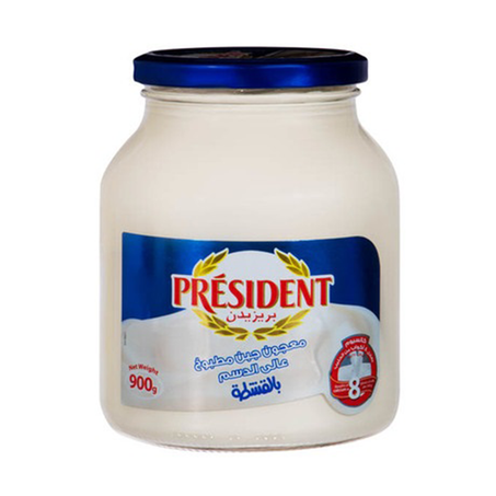 جبنة بريزيدن مطبوخة كامل الدسم سبريد بالقشطة 900جم